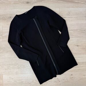 Eileen Fisher Black Silk Blend Interlock Jacket